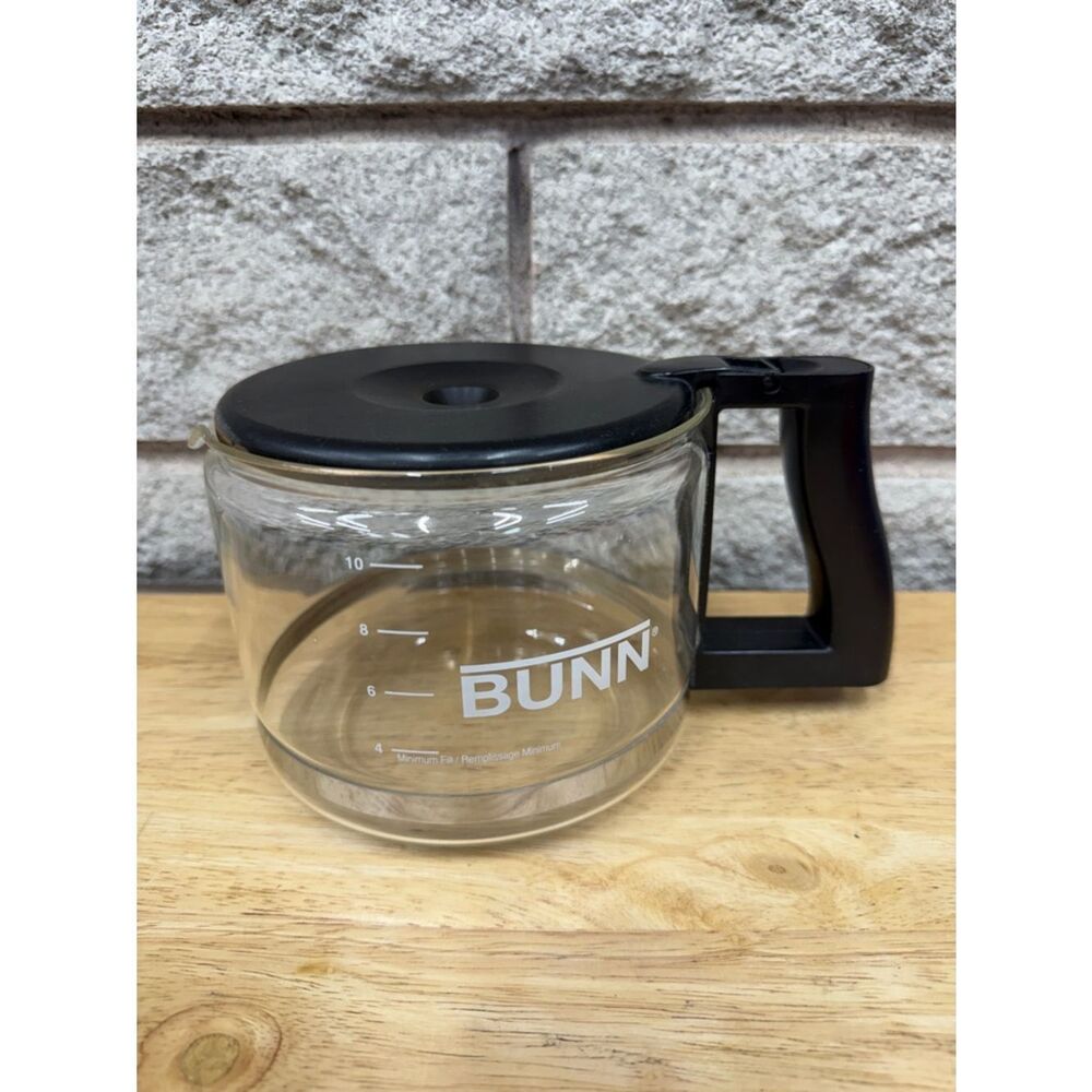 Bunn Coffee Maker 10 Cup Black Carafe Replacement Decanter Pot Glass With Lid